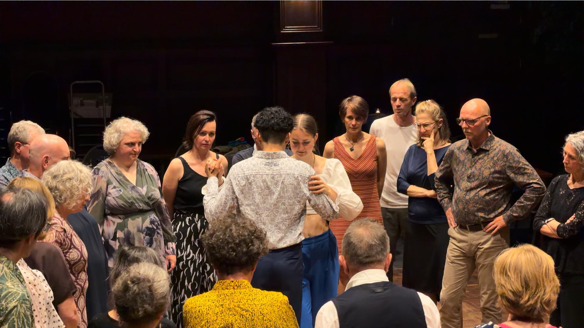 Argentine tango dancers at Milonga Las Tres Esquinas in Landgraaf